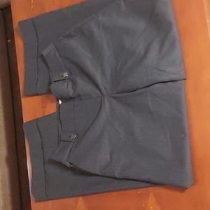 Ann Taylor Loft size 6 wide leg pin striped trouser cuffed